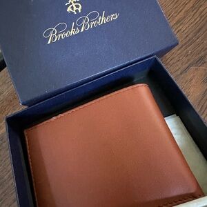 Brooks Brothers Tan Leather Card Holder